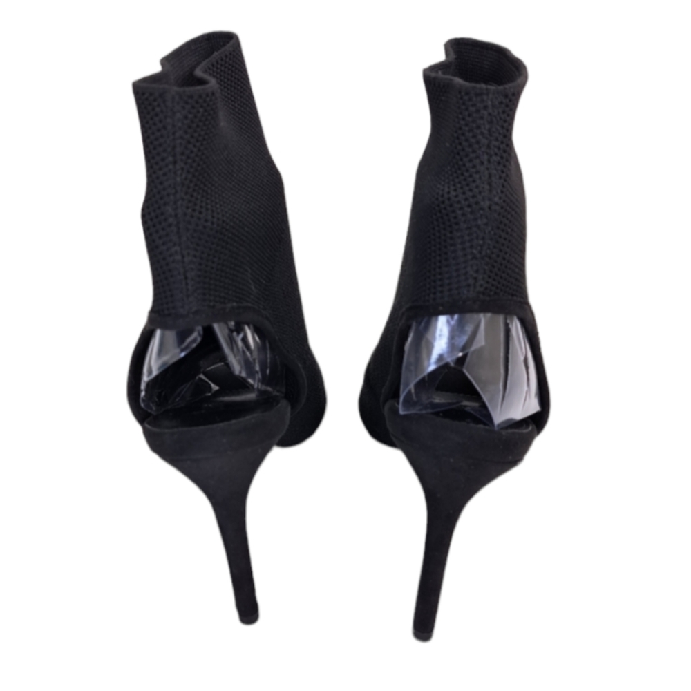 Bar lll Nillaf Fabric Peep Toe Women's Black Boots Size 10M - Picture 8 of 14